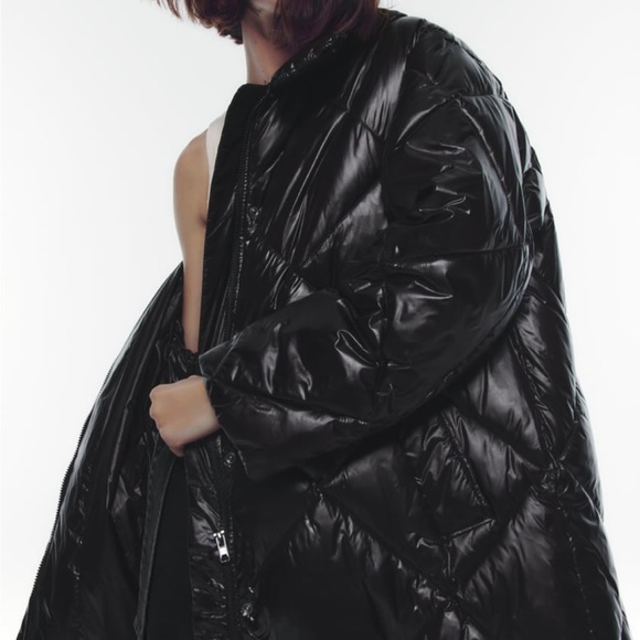 Zara Longline Quilted Jacket - Picture 10 of 16